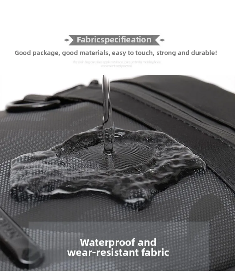 Multi Layer Large Capacity Men's Bag, Casual Waterproof Canvas Handbag, Men's Single Shoulder Crossbody Trendy Vertical Bag