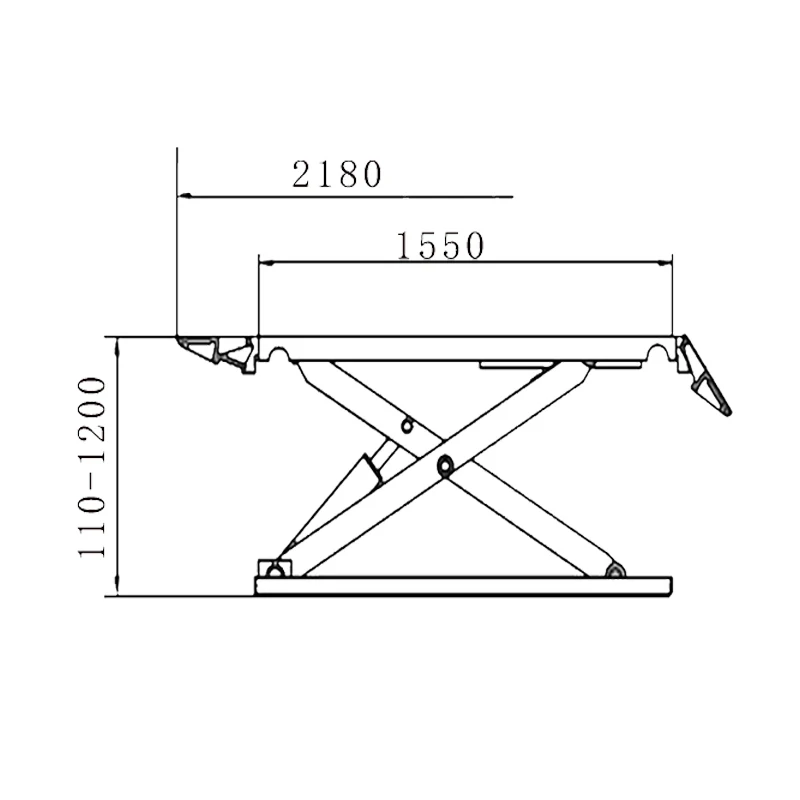 High Quality Large Capacity Double Scissor Lift Plate Repair Use Car Lifting With Extend For Auto Repair Workshop