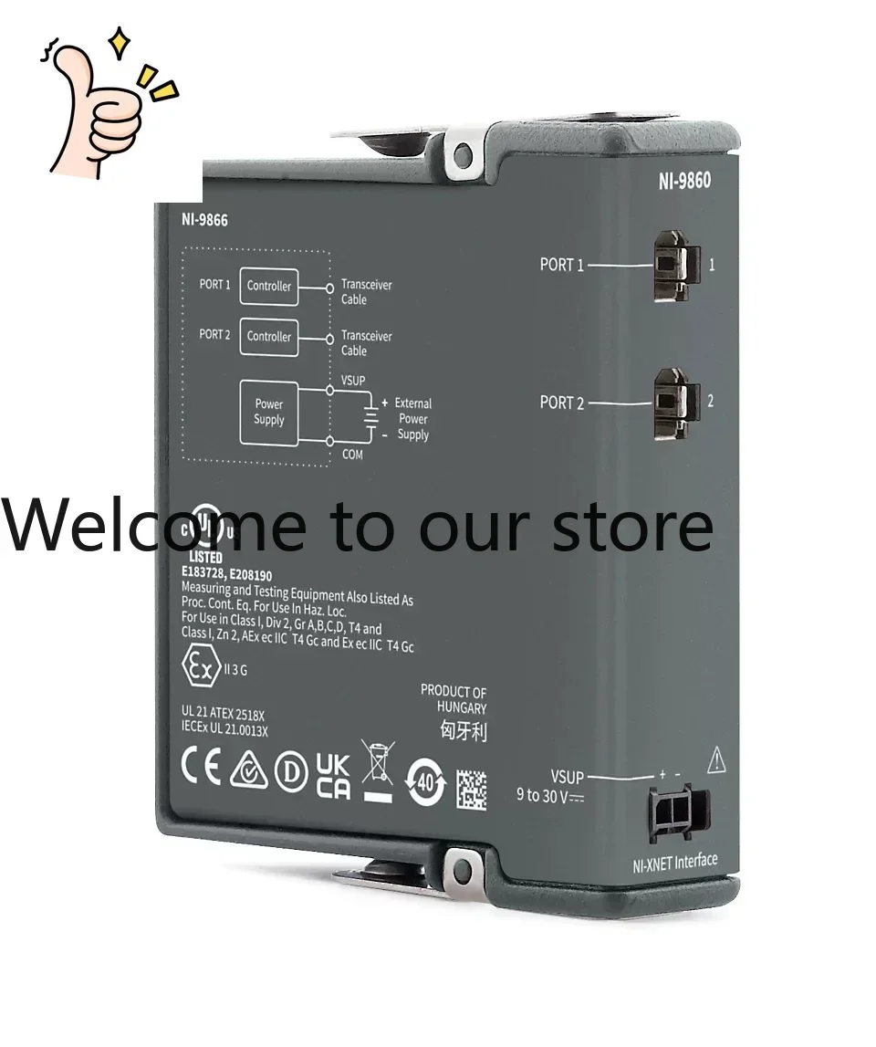 New US NI 9860 Dual Port Optional NI-XNET CAN C-Series Module 783703-01