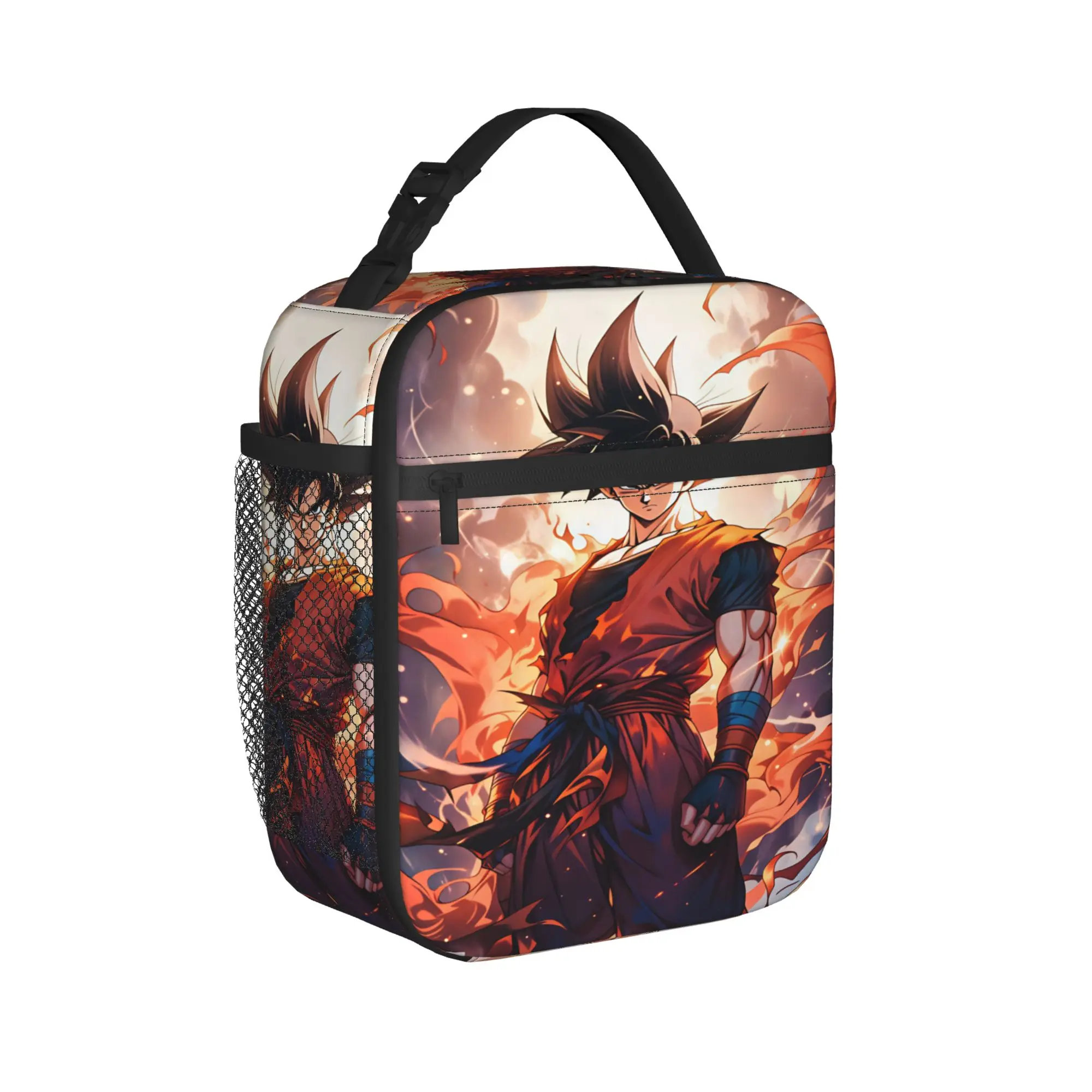Son Goku Lunch Bag Dragons Balls School Lunch Box For Child Leisure Print Thermal Tote Handbags Waterproof Portable Cooler Bag