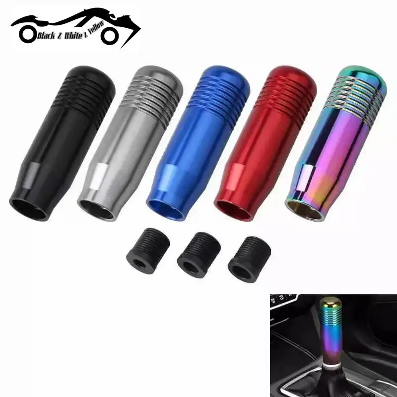 Universal Car Aluminum Extended Gear Shifter Gear Head Knob Stylish Universal 8.5cm Gear Shift Knob Stick Manual Transmission