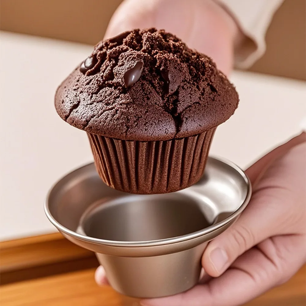 

2pcs Reusable Mushroom Shape Cupcake Mold Non-stick Easy To Demold Cupcake Baking Tray Carbon Steel DIY Muffin Baking Cup
