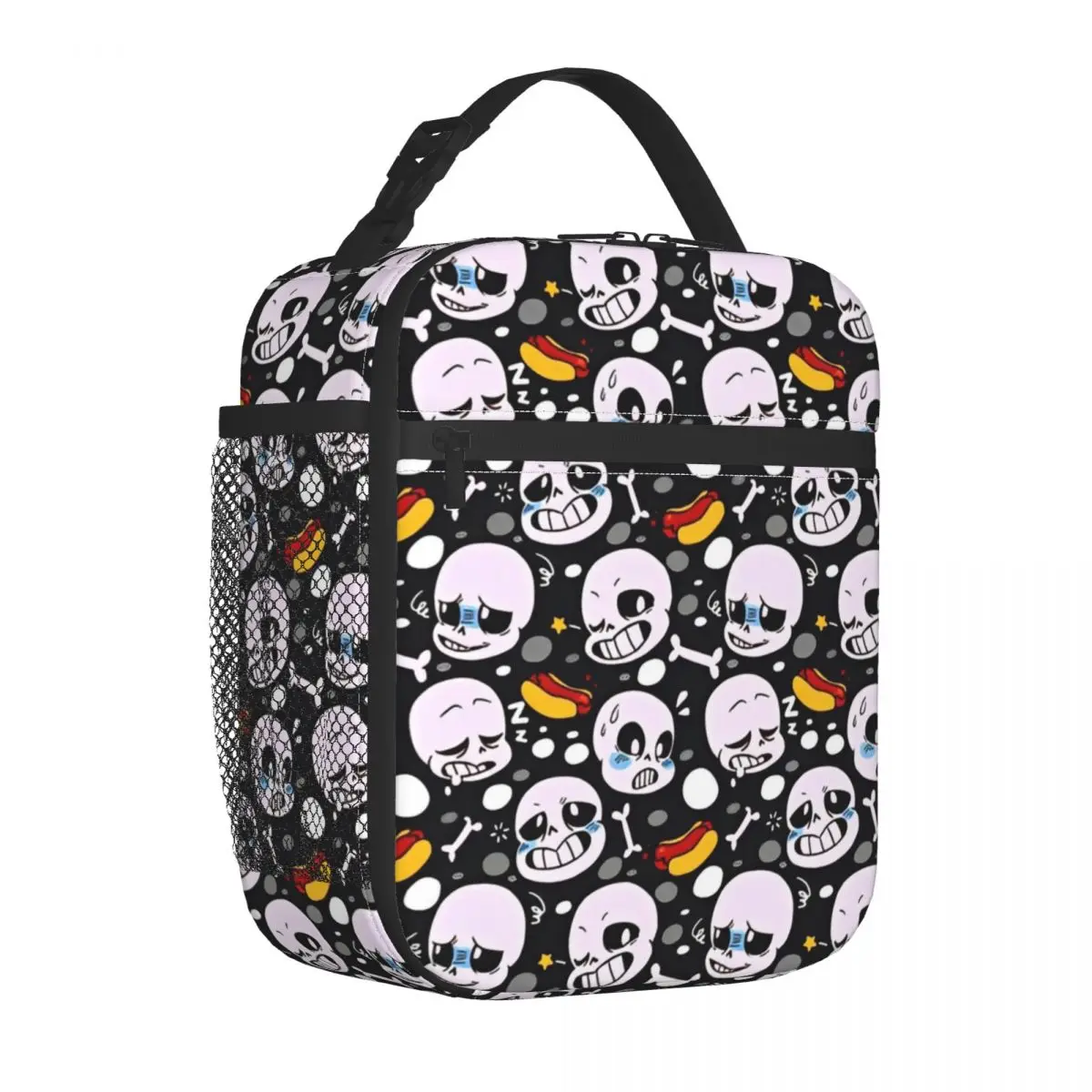 

Undertale Game Sans Game Cube Gaming Insulated Lunch Bags Cooler Bag Reusable High Capacity Lunch Box Tote Food Storage Bags