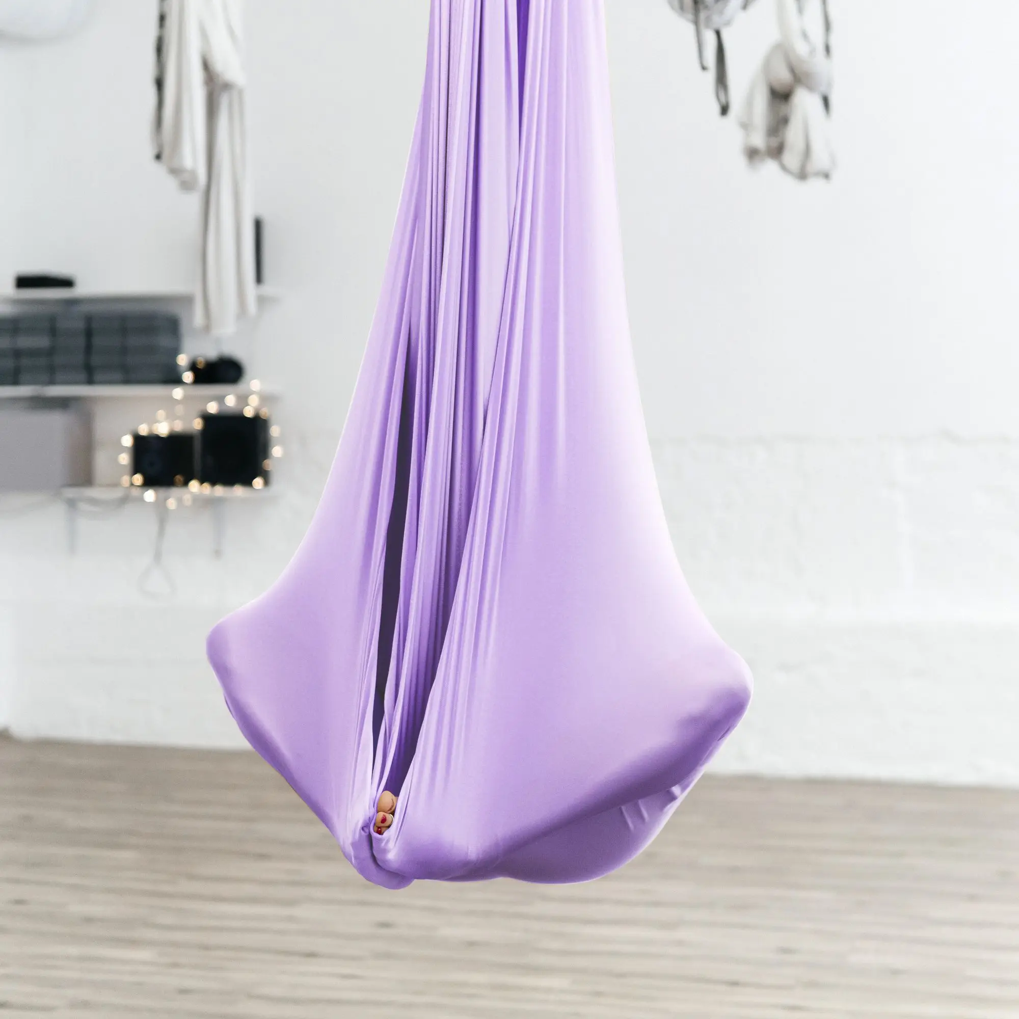 PRIOR FITNESS 5M Aerial Yoga Hammock Set Low Stretch Fabric For Studio and Home Yoga Practice