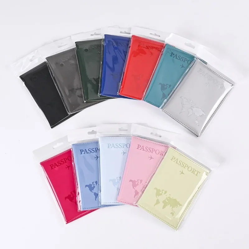 1pcs Passport Cover Pu Waterproof Case for Passport Wallet Business Credit Card Documents Holder Protective Case Pouch