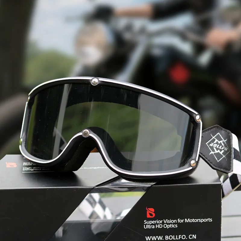 

BOLLFO Retro Helmet Goggles for Motorcycle Outdoor Cycling and Skiing Glasses