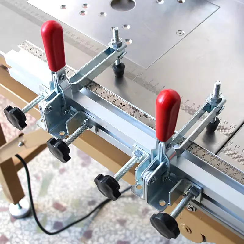 木工テーブルソー-フィードプレッサー-フライス盤-ワークベンチ-テノン加工-精密接合部切断-40x40-プッシュロッド