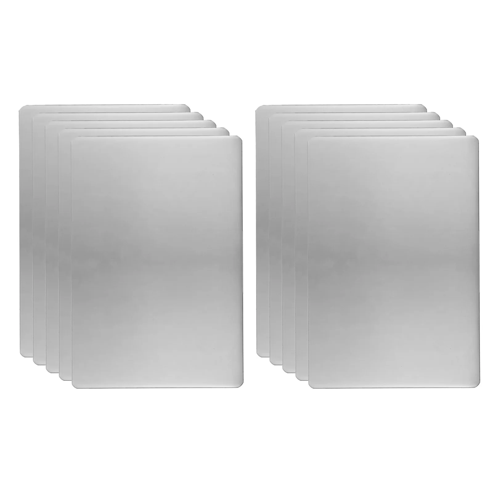 

5/10Pcs Black Metal Business Card 201 Stainless Steel Mirror Titanium Laser Engrave Cards Self Adhesive CNC Engraving Blanks