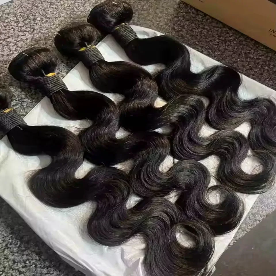 Body Wave Bundles Human Hair 30 34 40 Inch Loose Deep Wave Raw 3/4 Hair Bundles Unprocessed Double Weft Hair Extensions Top Quality Human Hair Bundles