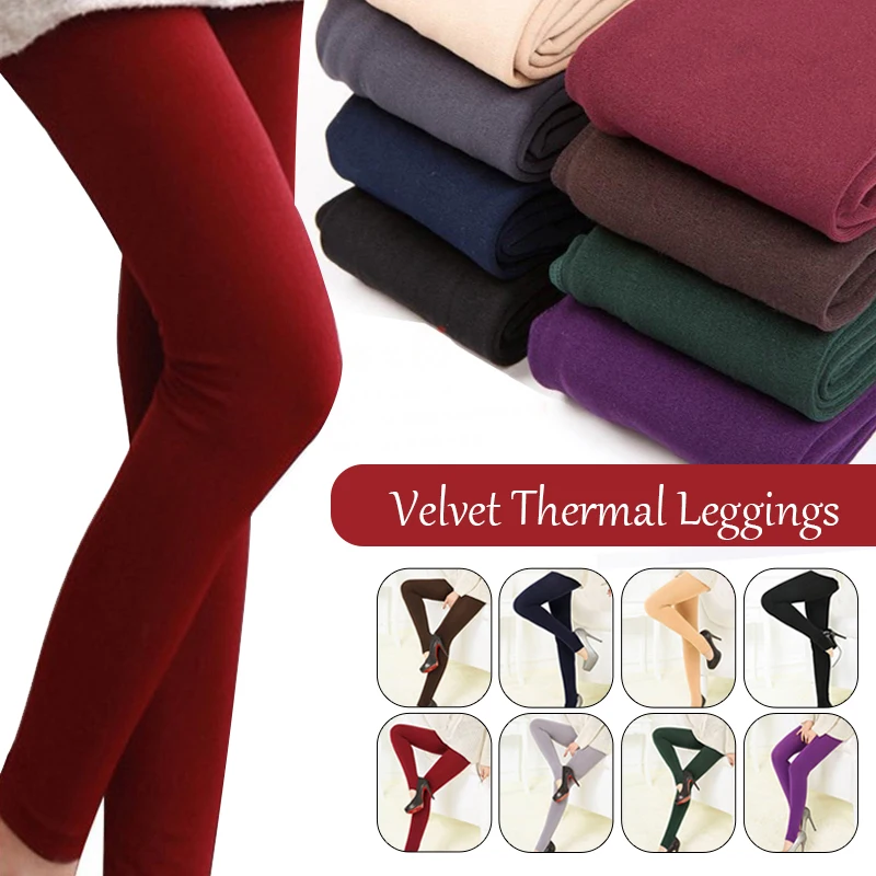 Women Winter Fleece Comfy Thermal Plush Warm Thick Pantyhose Cozy Multicolour Velvet Long Stockings Women Sexy Tights