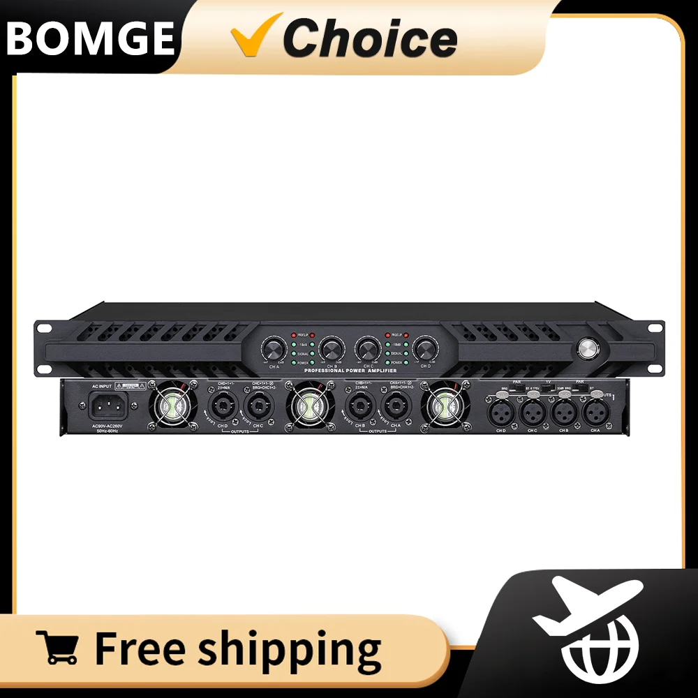 

Professional Digital Power Amplifier 4 Channel Class D Audio Stereo Amplifier DJ Speaker Subwoofer AMP Karaoke Sound Amplifier