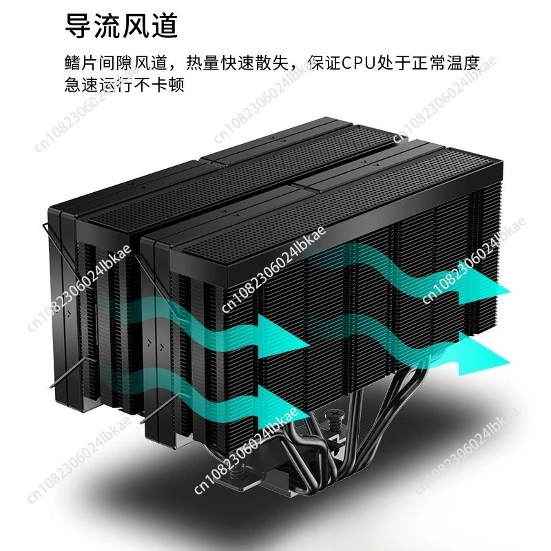 for CPU Radiator JF15K Double Tower 10CM4 Fan Unblocked Memory 6 Heat Pipe PWM Air Cooling
