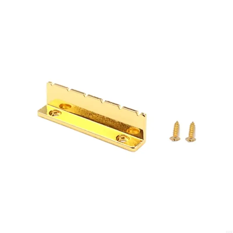 H0XE 6 String Guitar Pillows Durable Pre-slotted Metal Slotted Guitar Nut Kit for Electric Guitar Spare Repair Replacements