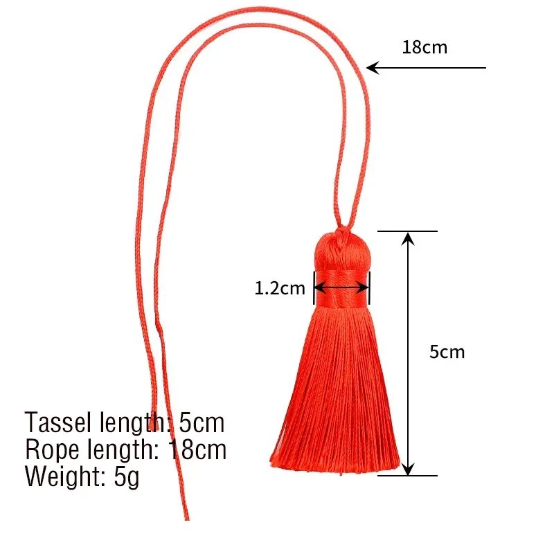 5CM Silk Tassel Fringe Sewing Bang Tassel Trim Key Tassels DIY Crafts Jewelry Making Home Pendant Embellish Curtain Accessories