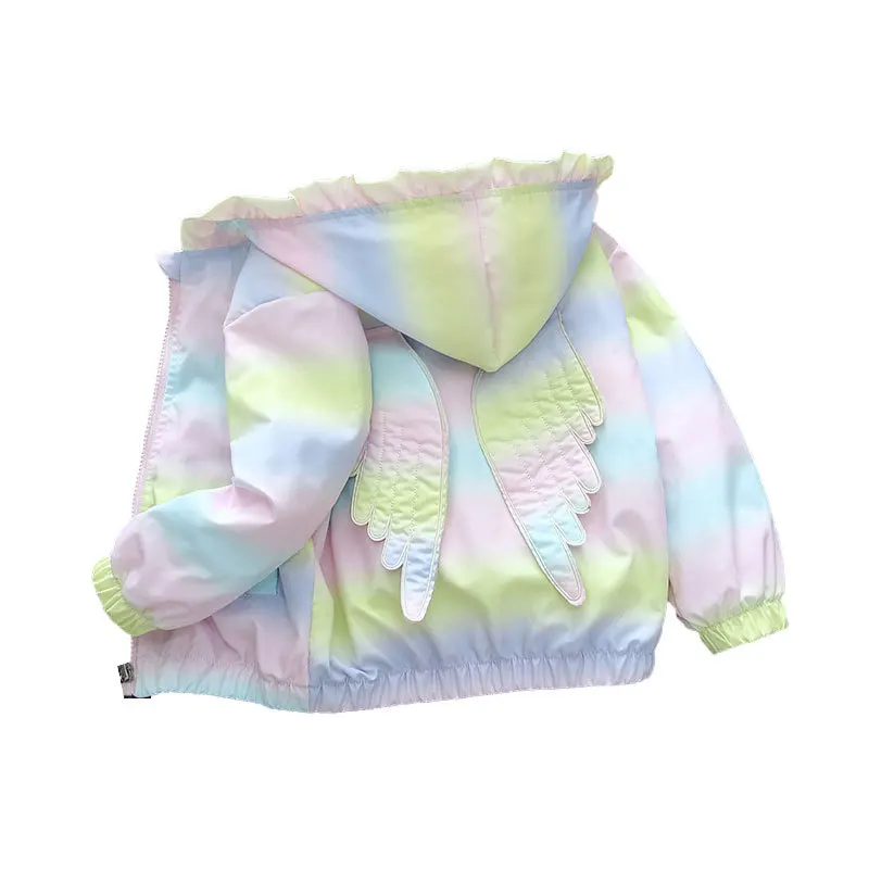 Spring Baby Girls Jacket Korean Style Toddler Kids Thin Jacket For Girls Coats Autumn Children Girls Hooded Trench Coats