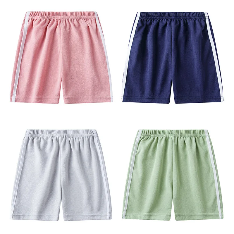 1pcs Summer Boys Shorts Girls Solid Color Beach Shorts Kids Baby Casual Pant Children Short Pants Sport Clothing Outwear view 5