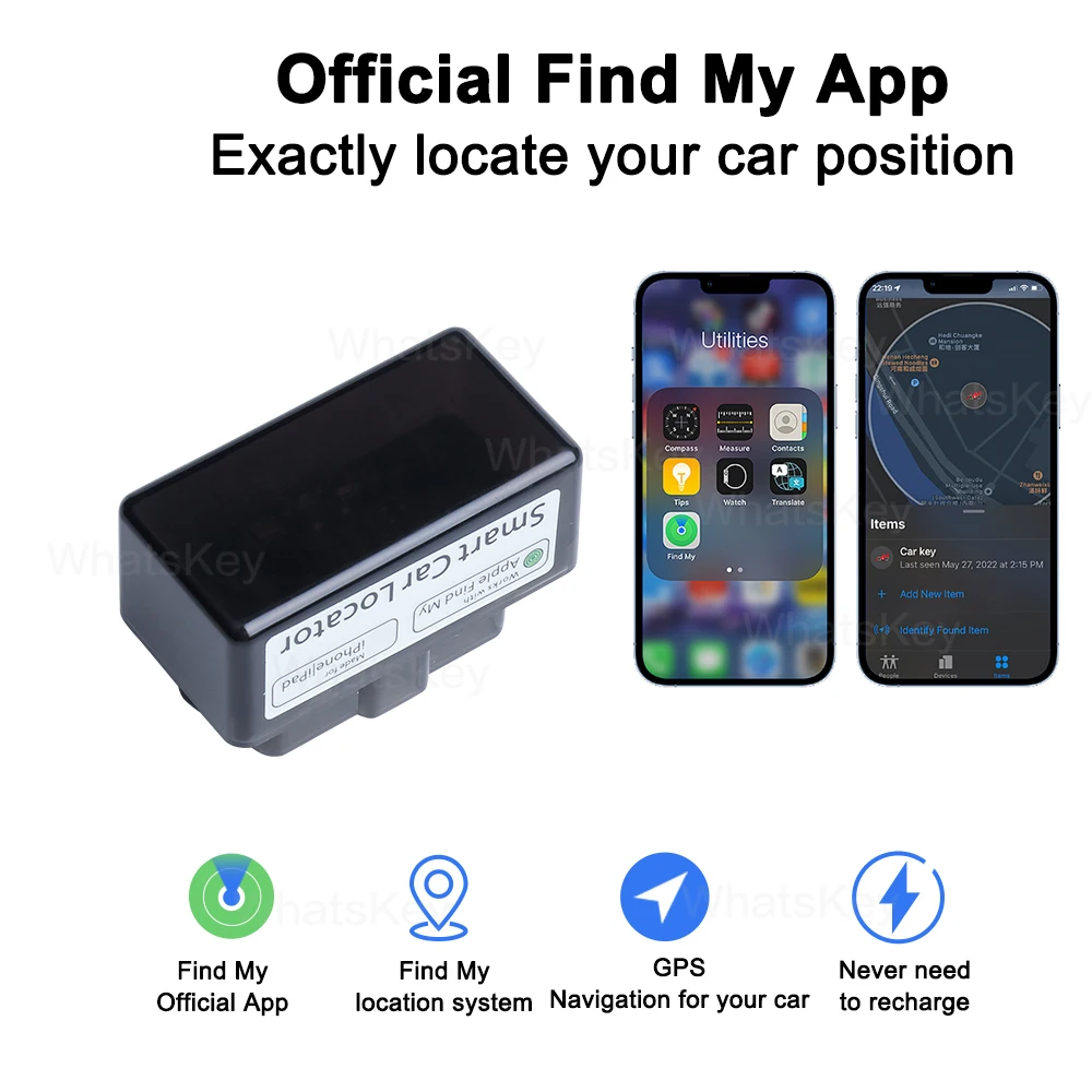 Mini OBD Tracker for Car OBD2 GPS Locator With Find My APP for Apple ITag OBD GPS Monitor Tracker Vehicle Anti-lost Free App