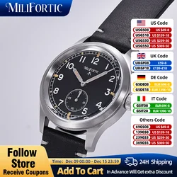 MF 39mm Vintage D12 Field Watch Homage ST1701 Automatic Movement Sapphire Crystal 10ATM Luminous Men Mechanical Wristwatch