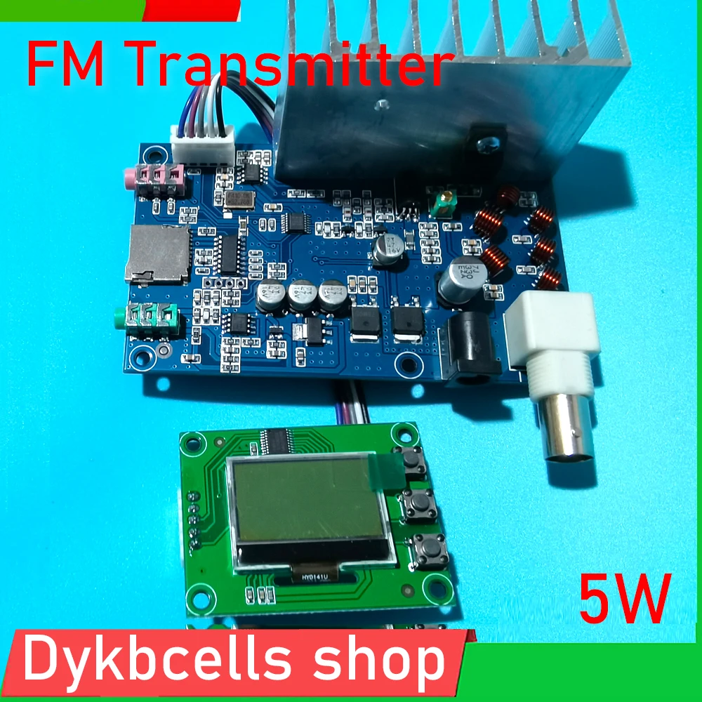 Imagem -03 - Transmissor fm Estéreo Pll Áudio Led Display Digital 78108mhz gp Antena para Transmissão Dsp Campus Receptor Estação de Rádio 5w