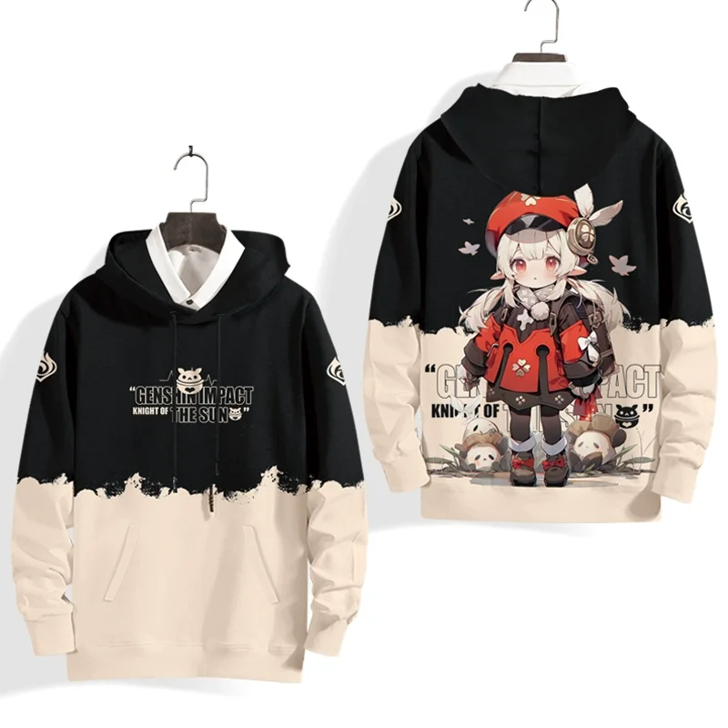 New Anime Game Genshin Impact Klee 3D Printed Hoodies Sweatshirt Men Women Cosplay Pullover Fashion Harajuku Cartoon Mens Hoodie