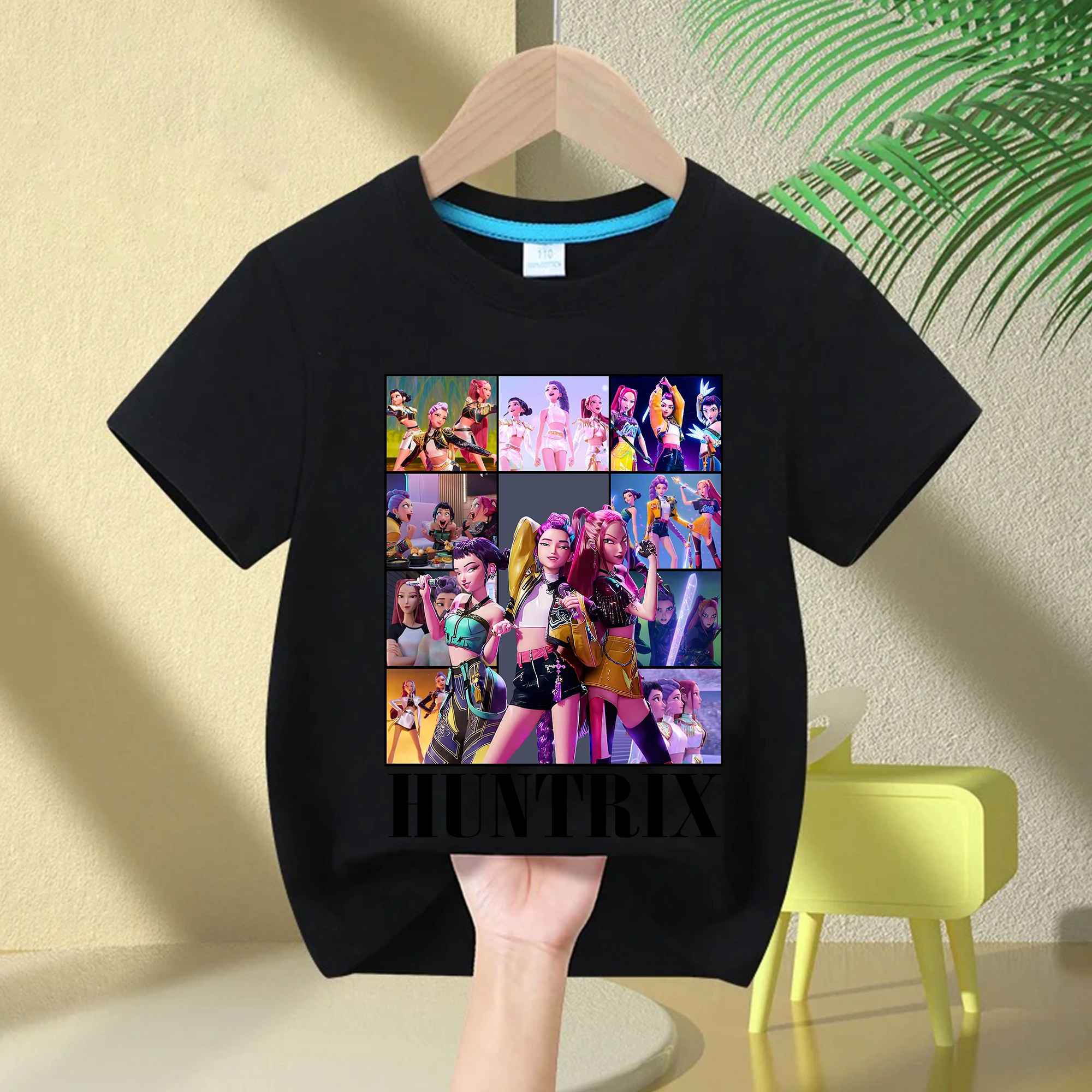 

Fashion Casual Tops Movie KPop Demon Hunters New Print Cartoon Crew Neck Kids T-shirt Girls Boys Tee Casual Baby Girl Clothes