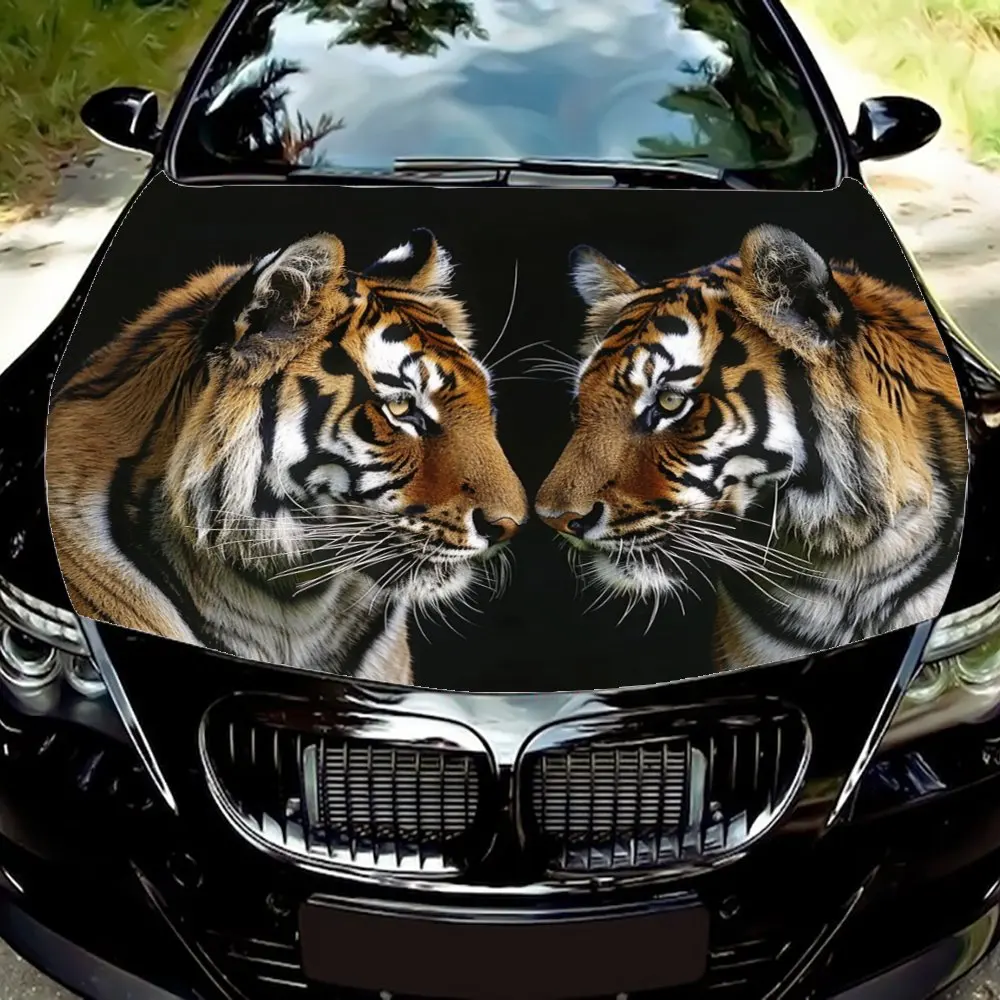 Tiger Car Sticker for Hood - Unique Design, Easy Application