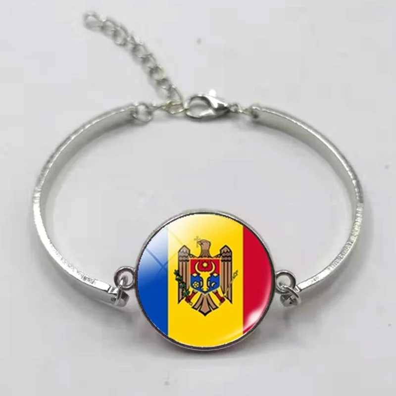 New Fashion Logo Bracelet Russia Ukraine Belarus Estonia Latvia Lithuania Moldova Flag Charm Leather Bracelet Men\'s Gift