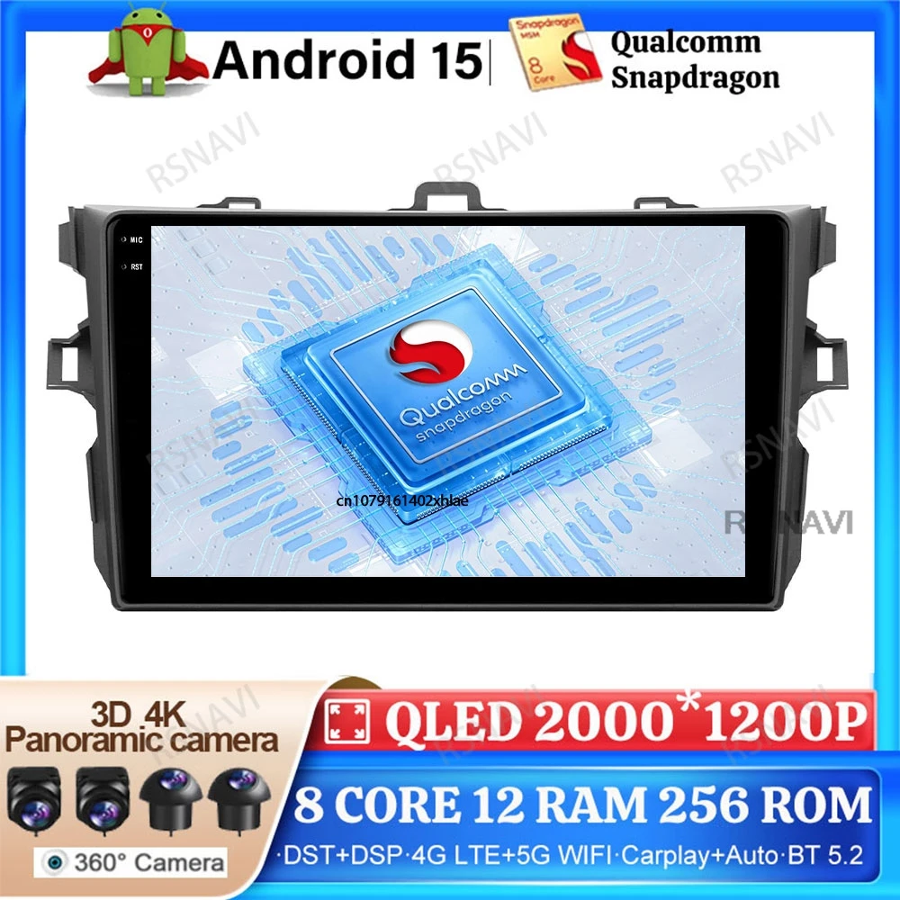 

Android 15 Car Radio For Toyota Corolla E140 150 2007 2008 2009 2010 2011 2012 2013 Navigation Multimedia 4G LTE DVD Head Unit