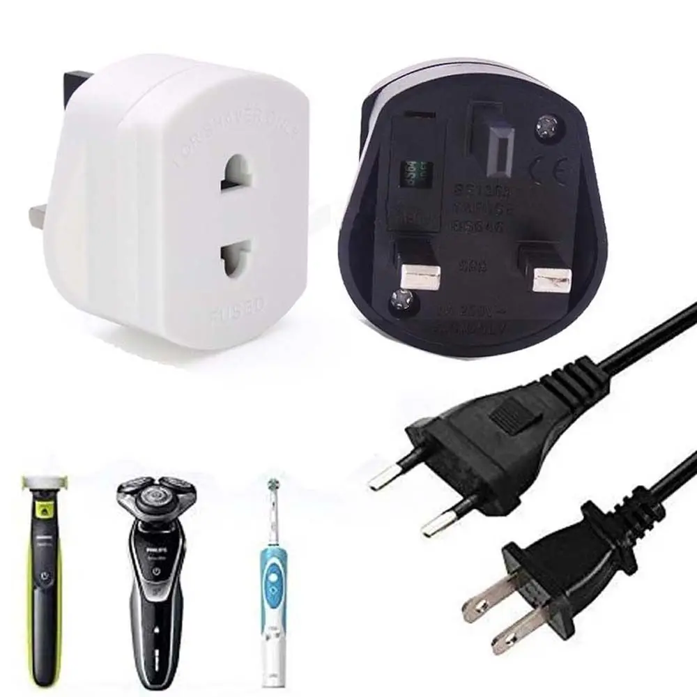 

Socket Adapter Electrical Outlets 2 Round Pin Socket EU to UK Socket Adapter EU To UK Plug Plug Converter UK Plug Adapter