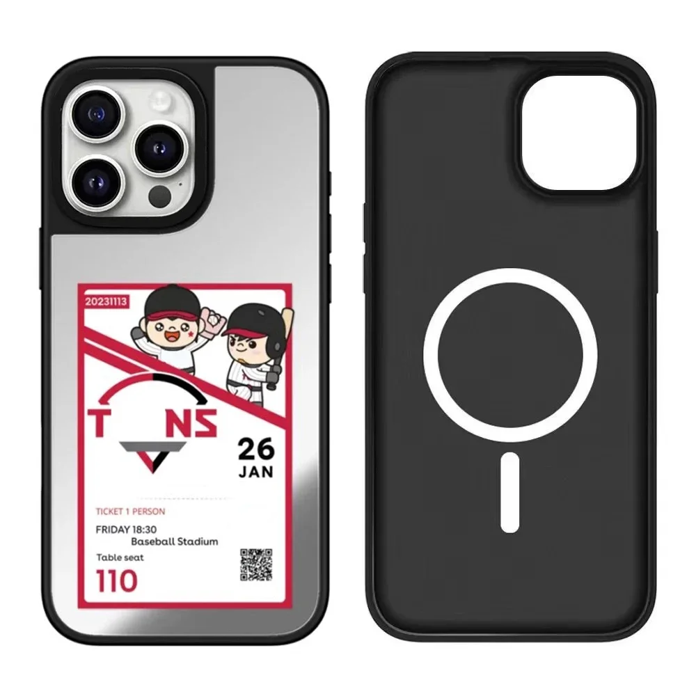 غطاء حماية لسطح مرآة التذاكر لهاتف آيفون 16 15 14 13 12 Pro Max #4