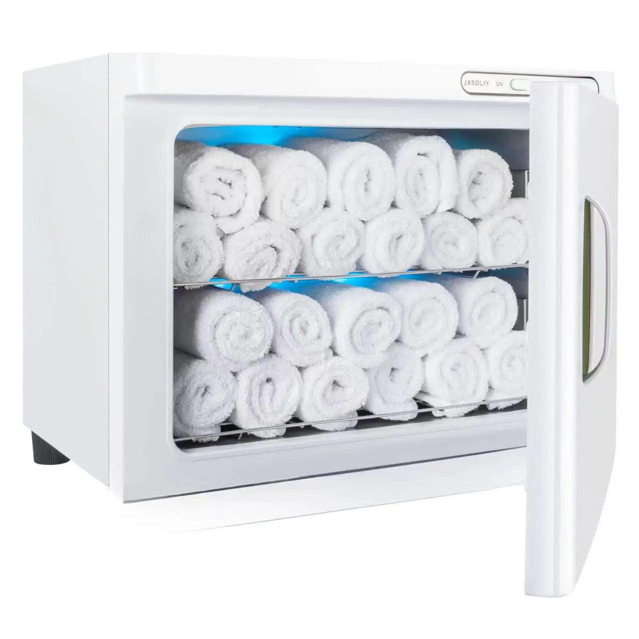 Gran capacidad con esterilizador, gabinetes desinfectantes dobles para salón, Spa, máquina de gabinete calentador de toallas calientes