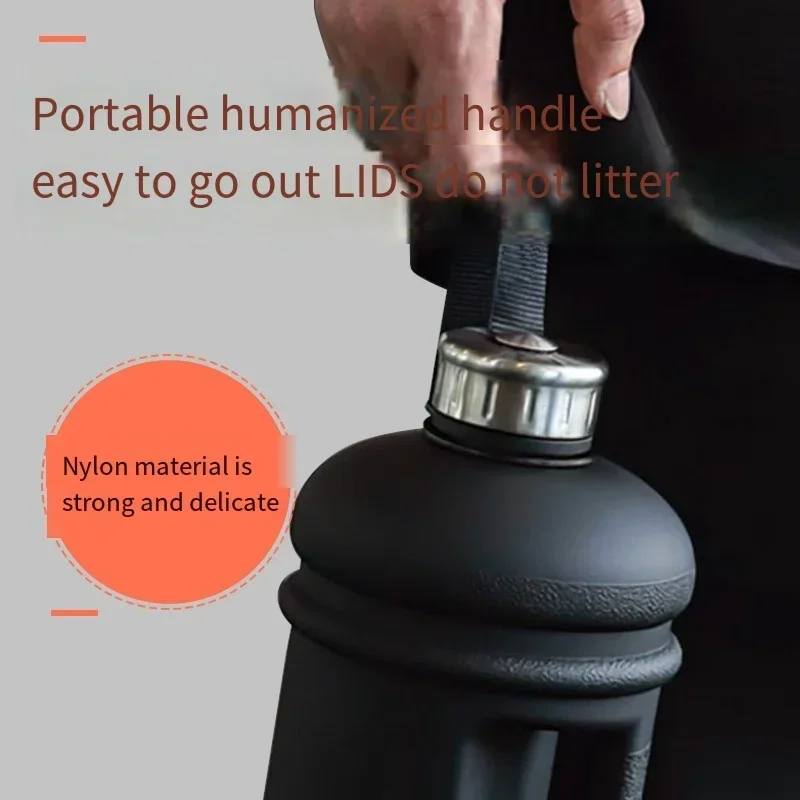 2.2L زجاجات رياضية بلاستيكية سعة كبيرة محمولة للسفر في الهواء الطلق كوب ماء بارد للياقة البدنية الصالة الرياضية بروتين شاكر زجاجة رياضية تيرمز #3