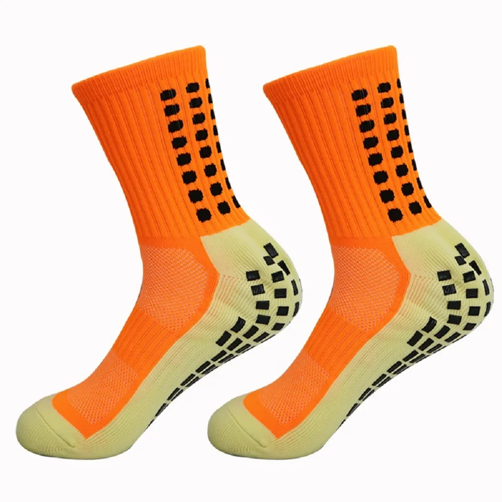 1 Pair Men\'s Soccer Socks Anti Slip Non Slip Grip Pads for Football Basketball Sports Grip Socks