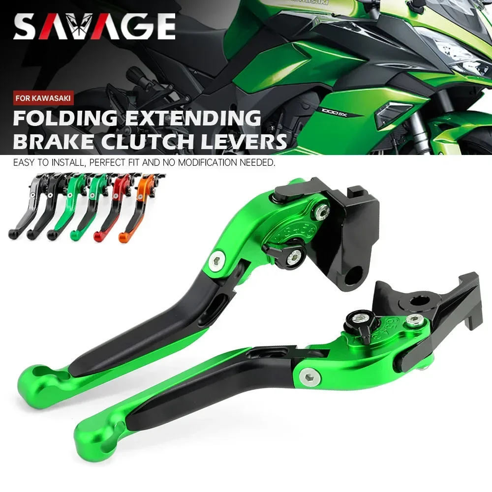 Brake Clutch Levers For KAWASAKI Z1000/R/SX NINJA 1000 2017-2020 1000SX Z900RS ZX6R 2021 Motorcycle Folding Extendable Handles