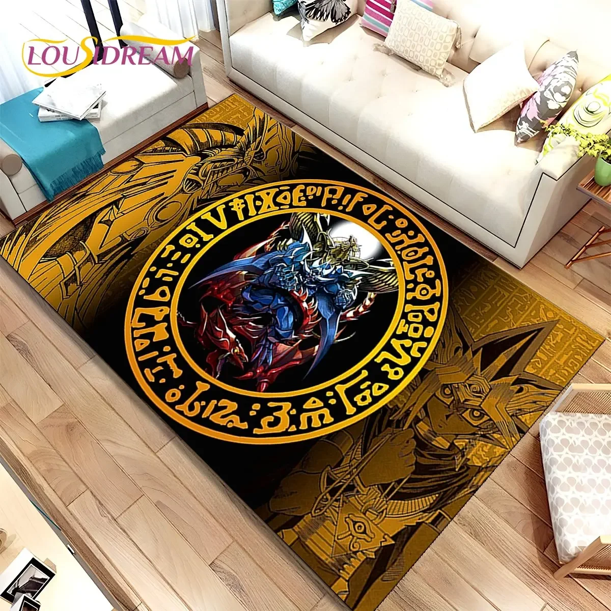 Yu-Gi-Oh MONSTER CARD Anime Area Rug Large,Carpet Rug for Living Room Bedroom Sofa Doormat Decoration,Kids Non-slip Floor Mat 3D view 6