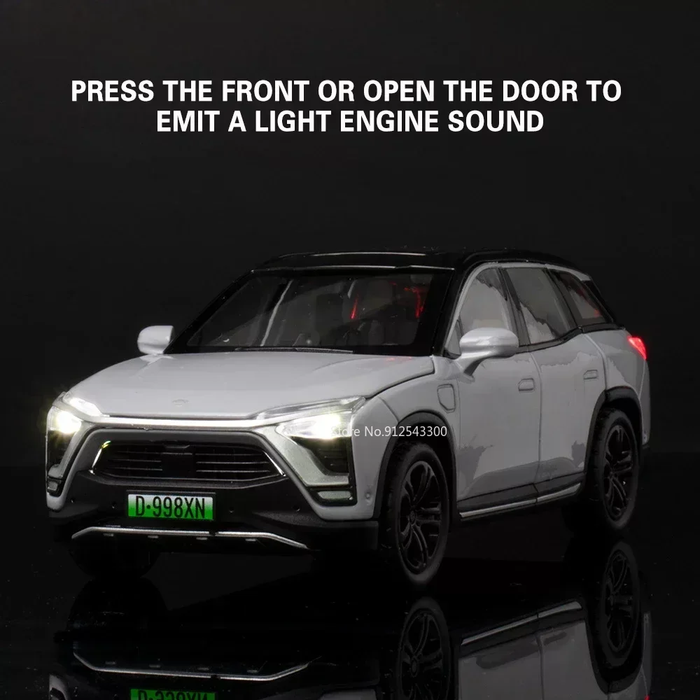 Maßstab 1:32 NIO ES8 Legierung Spielzeugauto Modell Diecast Sound LightModel Zurückziehen Autos Jungen Geburtstag Spielzeug Wohnkultur Dekoration