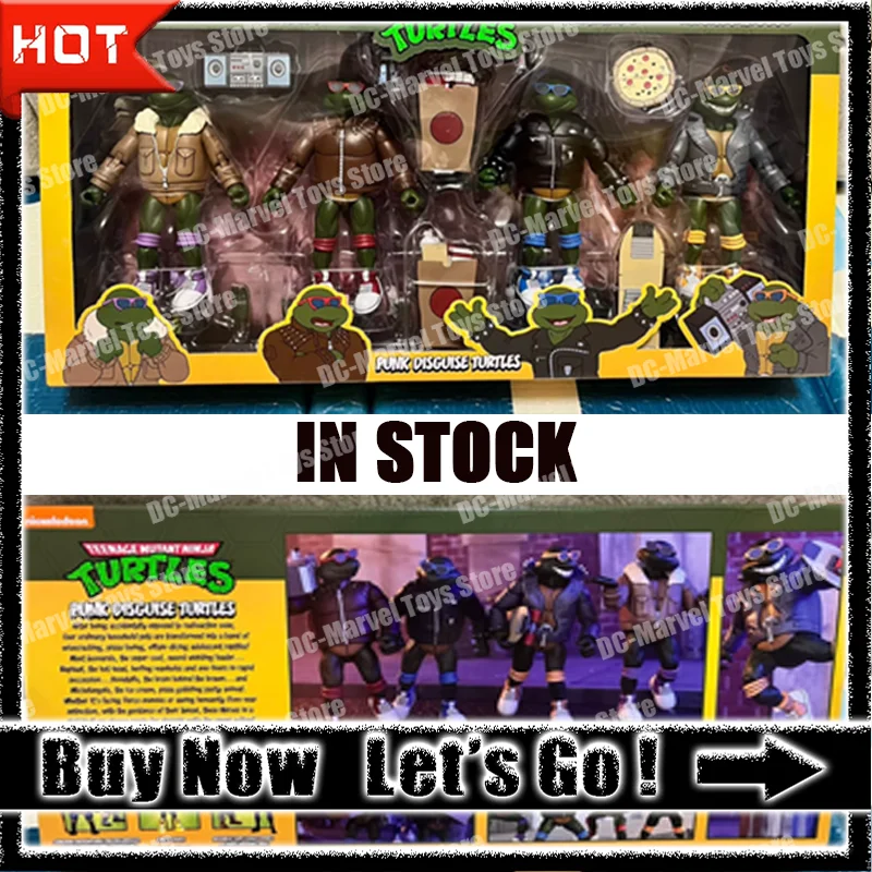 Neca Punk Disguise Tmnt Turtles Figures Raphael Donatell Turtles Anime Action Figure Doll Figurine Kids Customized Gifts Toys