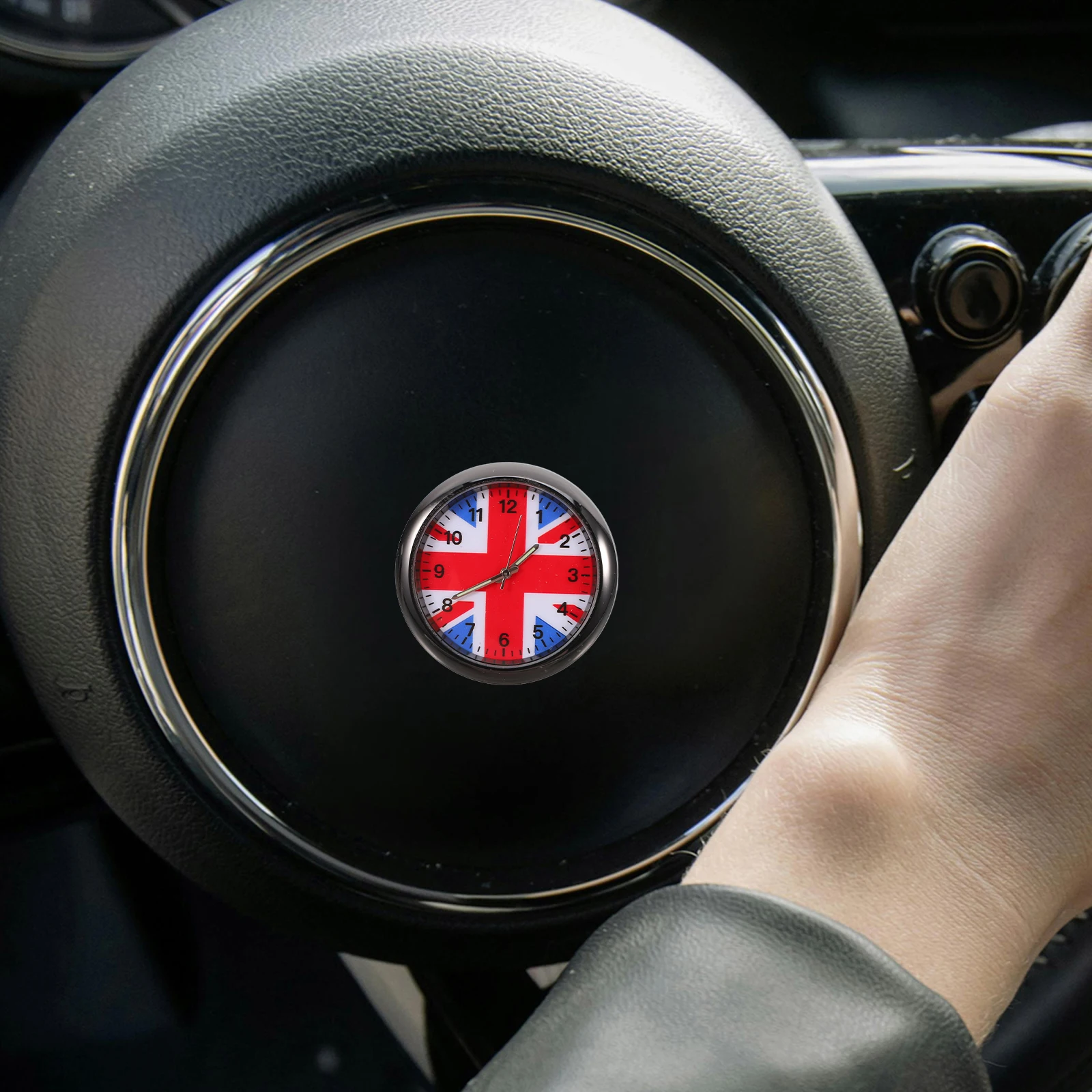 

Mini Luminous Dashboard Car Clock Small Vent Watch For Car Boat Bike Black No Easy Install Durable Automotive