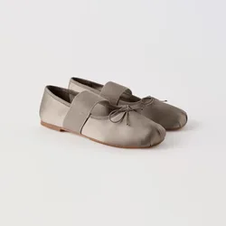 2026 Autumn Flats Ballet Shoes for Girl Dance Shoe Fairy Style Sweet Butterfly-knot Mary Jane Single Shoes Brown Loafers