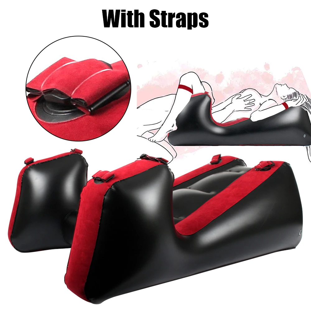 Inflatable Sex Furniture Split Leg Sofa Mat With Straps Chair Bed Sex Pillows For Women Vaginal Blowjob Anal Plug Couples Toys