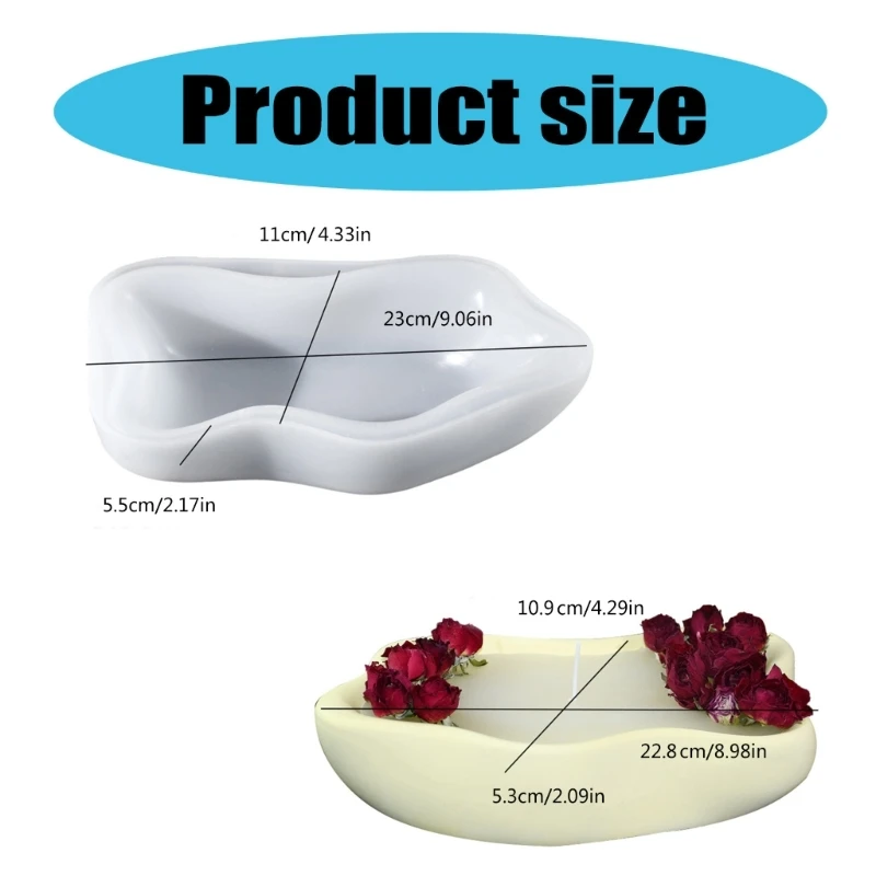 Home Decoration Craft Molds Large Irregular Shaped Sturdy Silicone Resin Tray Molds Portable for Artistics Creation