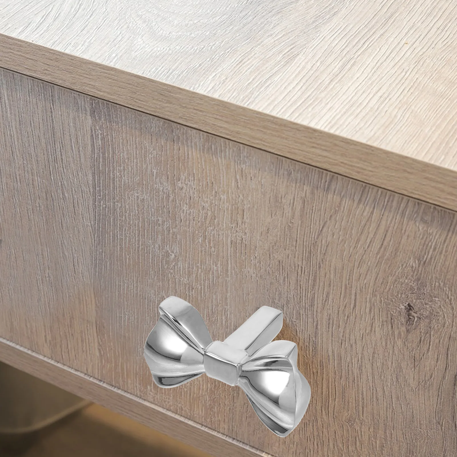

Bow Dresser Knob Decorative Bow Cabinet Pull Vintage Silver Drawer Knobs Furniture Handles Vintage Door Knob Fun Cabinet Knobs