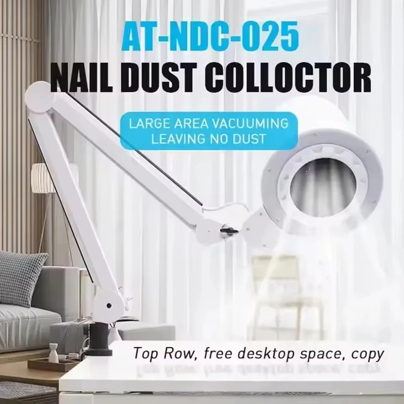 

Nail dust collector for beauty salon, shadowless lamp, Oem, 4blanc professional customer, two-in-one