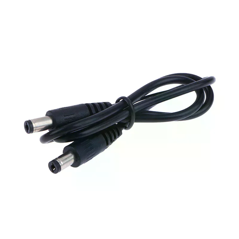 DC Power Plug 5.5 x 2.1mm Male To 5.5 x 2.1mm Male CCTV Adapter Connector Cable 12V 10A Power Extension Cords 0.5m