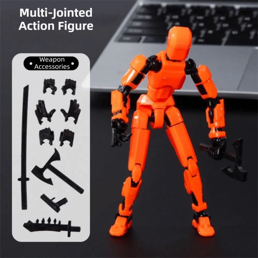 Poseable Model Multi-Jointed Robot Multi Joint Mobile Handheld Toy 3D Printed Mannequin Transformation Robot Movable Doll