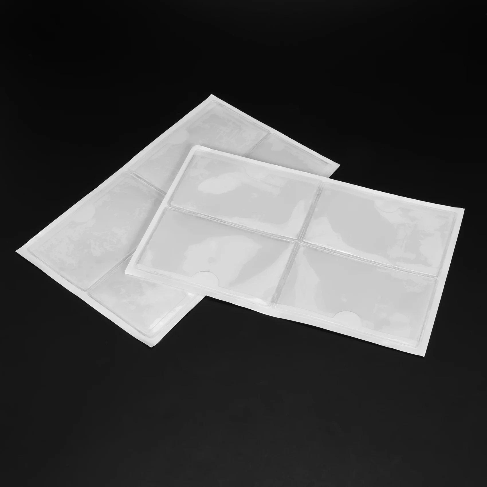 60Pcs Self-Adhesive Label Holder Card Pockets Label Holder Clear Library Card Holders with Top Open for Index Cards