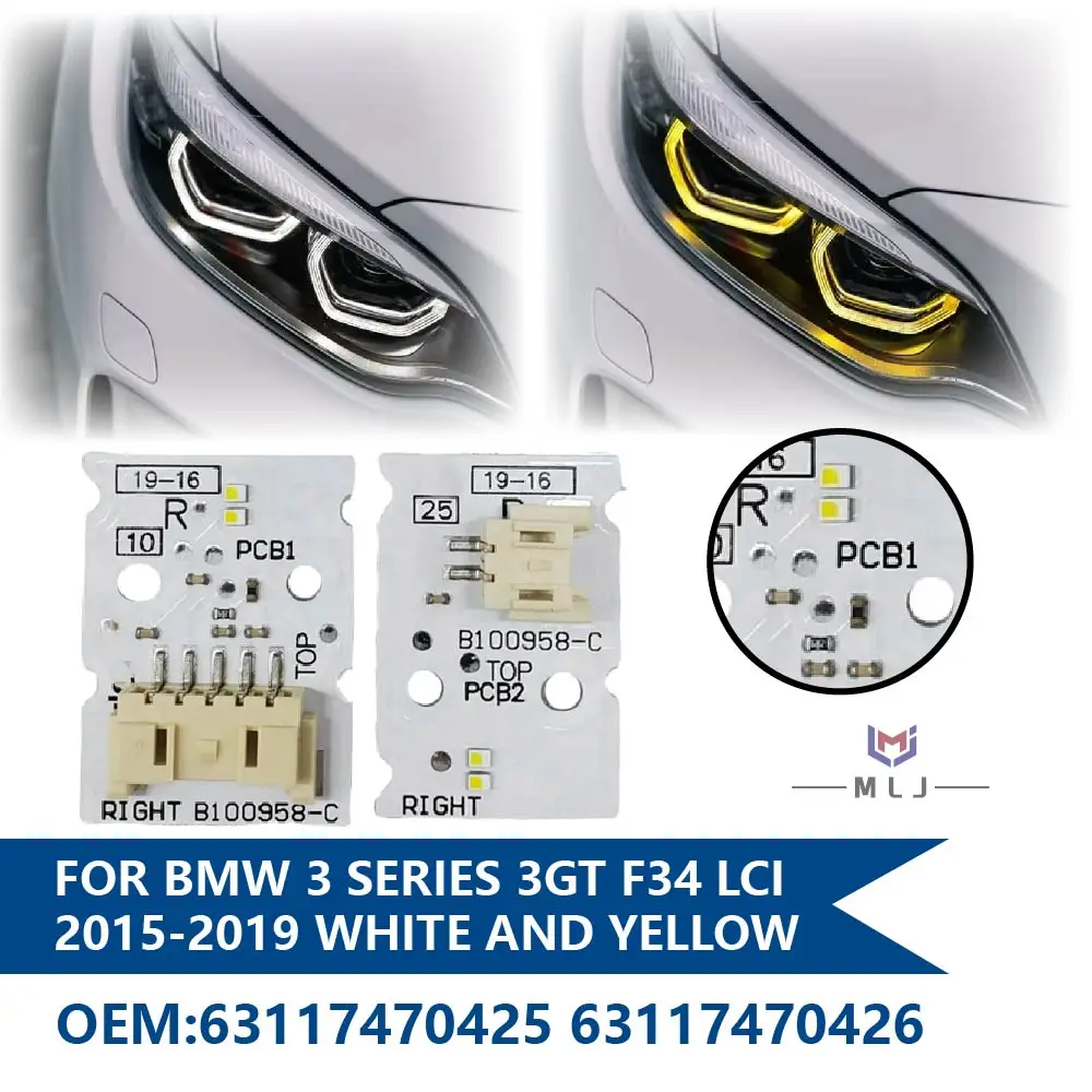 

Light Source Chip For BMW 3 Series GT F34 2015-2019 Headlight Low Version DRL Daytime Running Angel Eye Board Car Accessories
