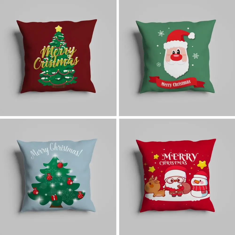 

Christmas Tree Santa Pillow Case luxurious home office, sofa decorative Multi sized car seat cushions, pillowcases