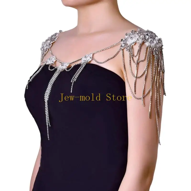 C71B قبالة الكتف أحجار الكتف الملحقات الزفاف سلسلة الهامش القابلة للفصل للمناسبات الخاصة #2