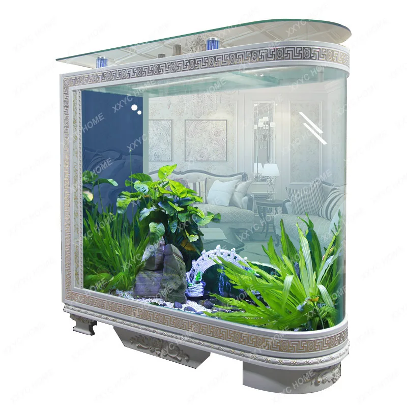 

Chuanghai European-Style Ecological Aquarium Screen Bullet Large and Medium-sized Living Room =